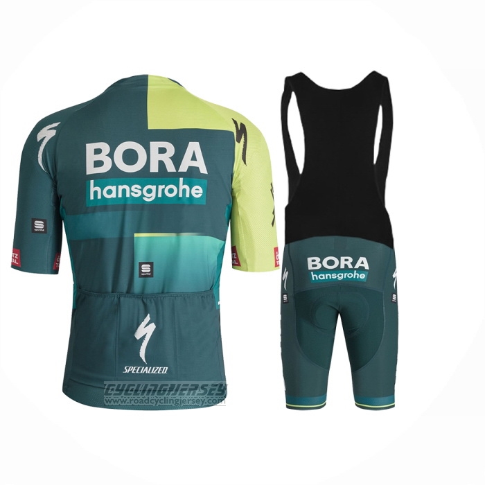 2024 Cycling Jersey Bora-Hansgrone Green Negro Short Sleeve And Bib Short